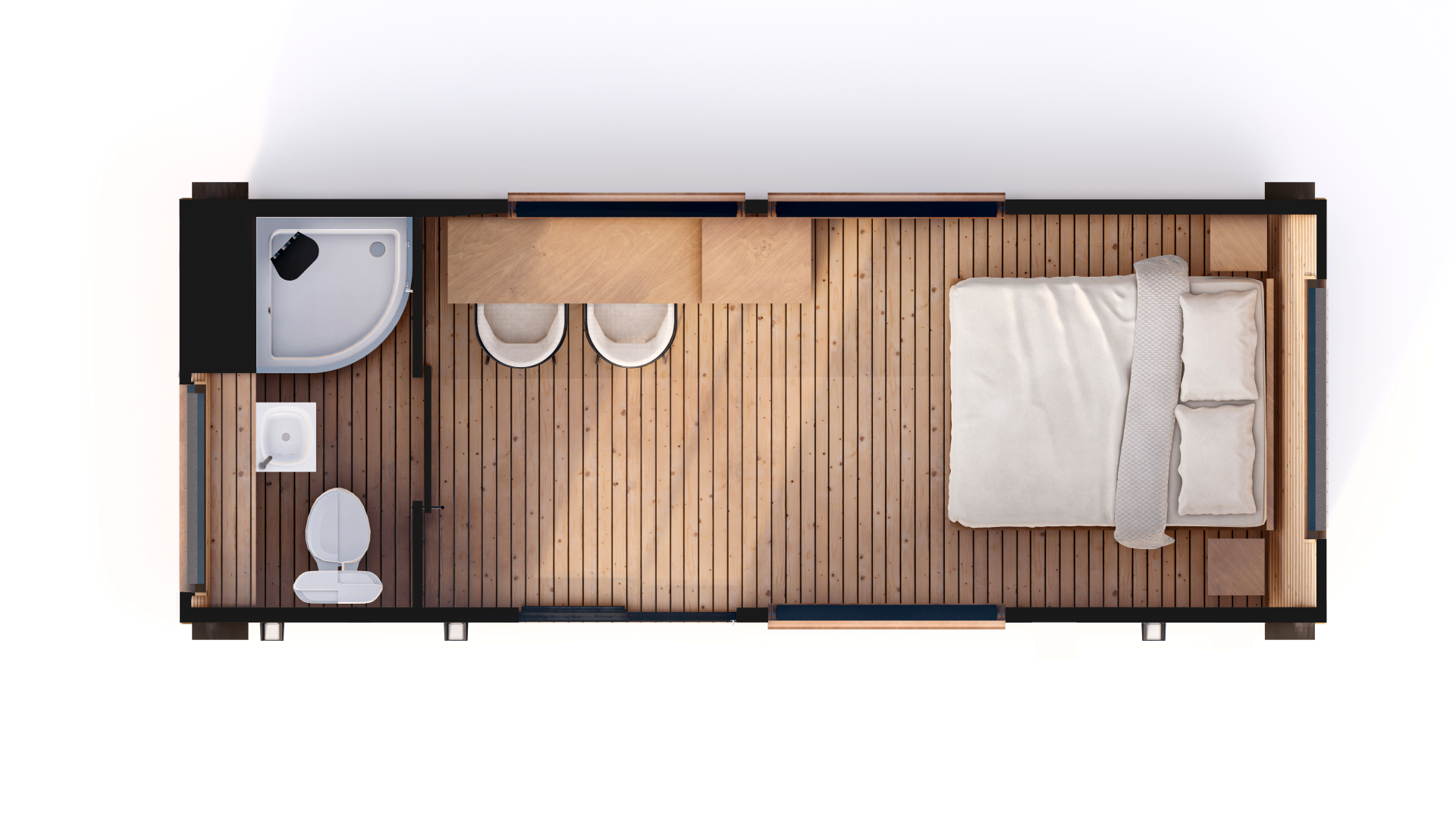 Planta arquitectónica del modelo Comfort